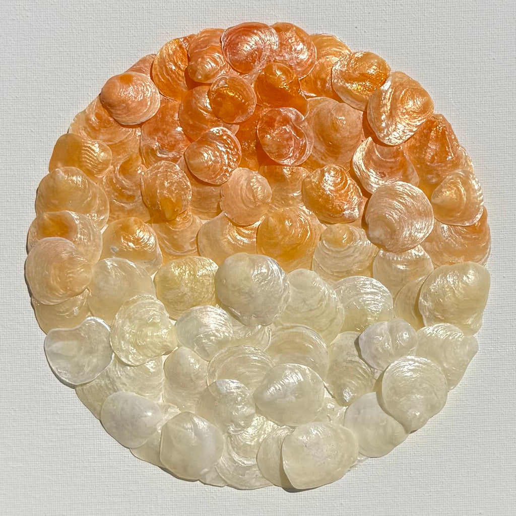 Orange Ombré Seashell Mosaic