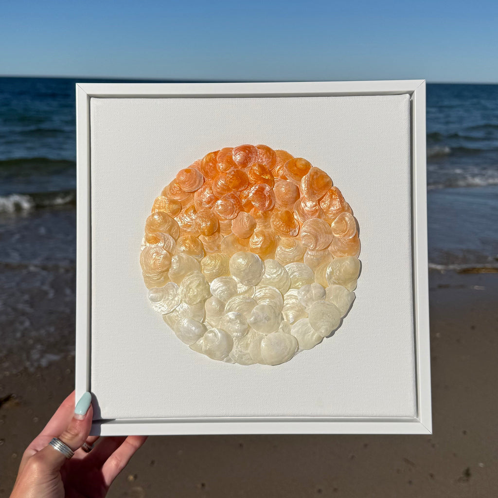 Orange Ombré Seashell Mosaic