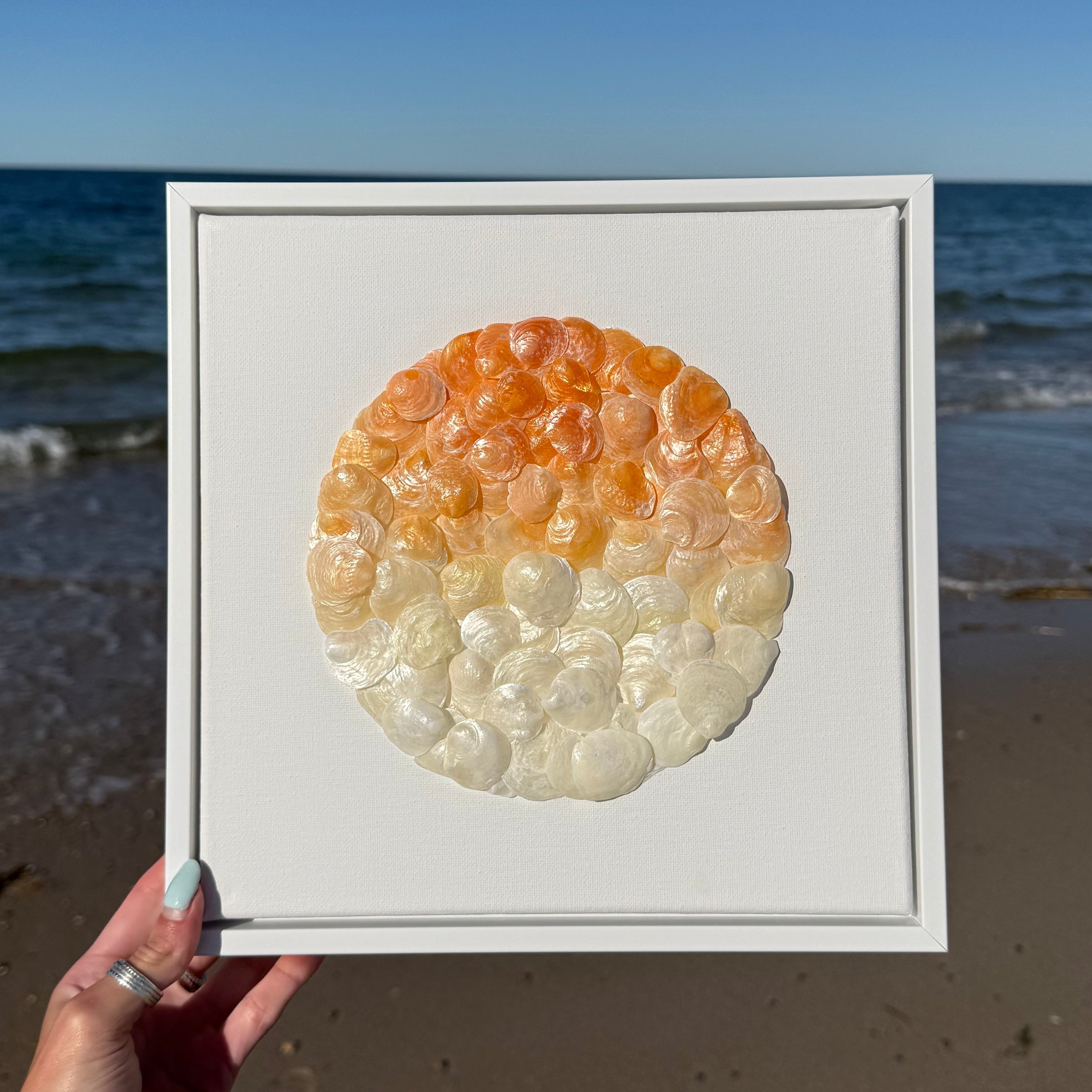 Orange Ombré Seashell Mosaic