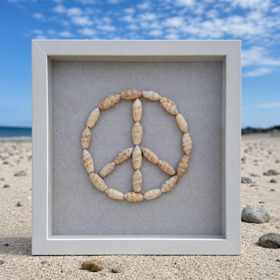 Seashell Peace Sign Wall Art