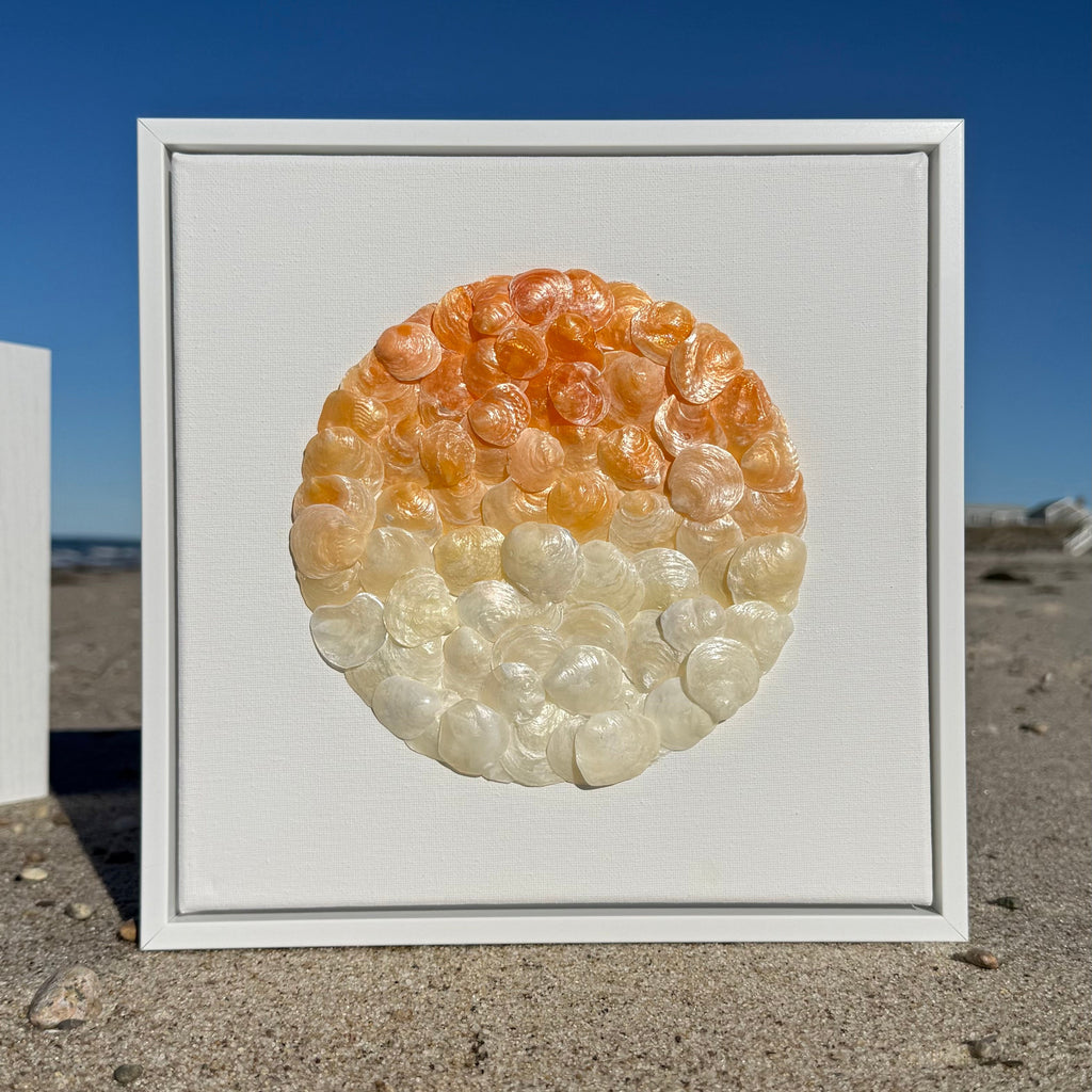 Orange Ombré Seashell Mosaic