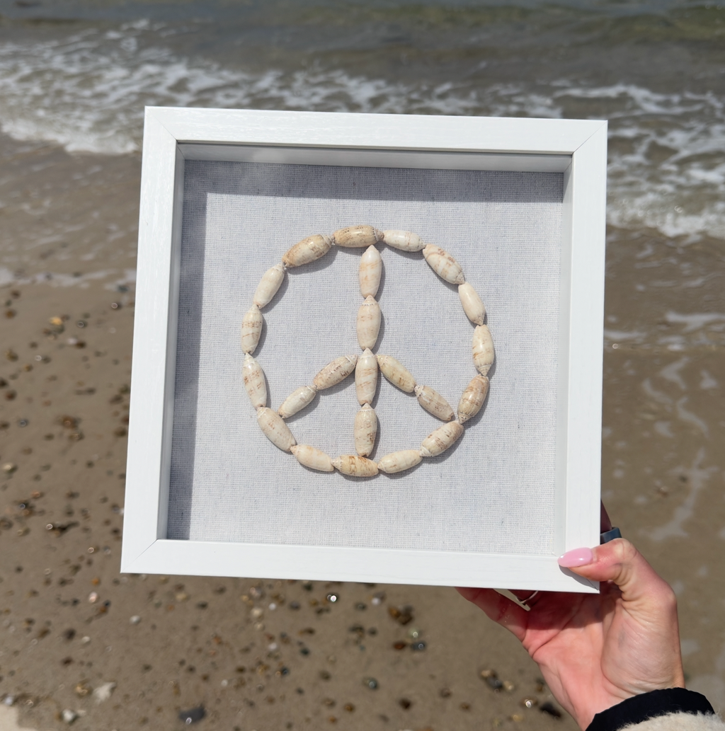 Seashell Peace Sign Wall Art